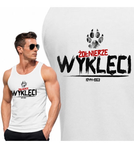 tank-top patriotyczny ŻOŁNIERZE WYKLĘCI BIAŁA